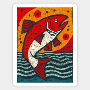 Leaping Salmon | Celtic Salmon of Knowledge Sticker